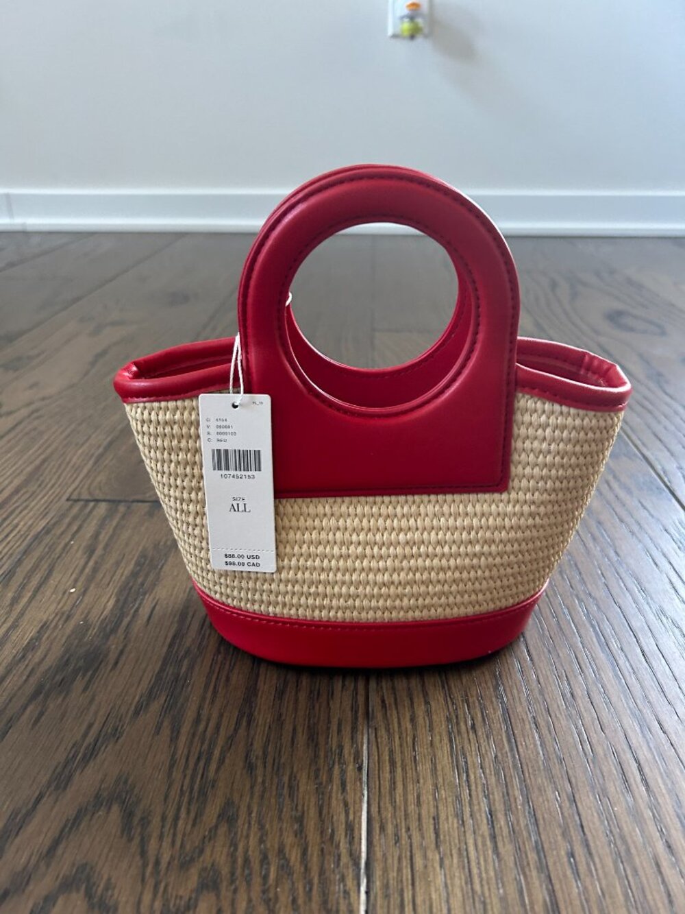 Meli Bianco Carson Raffia Handbag - NWT - Picture 4 of 8